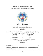 Quan điểm của chủ nghĩa Mác – Lênin về sứ mệnh lịch sử của giai cấp công nhân và sự vận dụng của Đảng ta ở Việt Nam hiện | Bài tập lớn môn Chủ nghĩa xã hội Neu