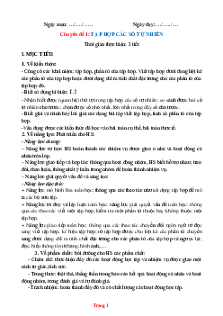 Giáo án dạy thêm Toán 6 Kết nối tri thức chuyên đề tập hợp số tự nhiên