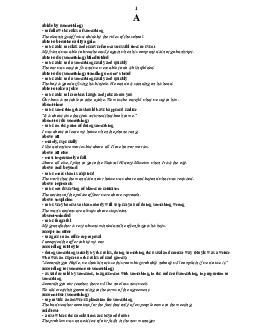 English idioms in alphabetical order - Thành ngữ Tiếng Anh sắp theo thứ tự chữ cái