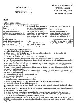 Đề thi học kì 1 môn Ngữ văn 11 năm 2023 - 2024 sách Cánh diều | đề 5