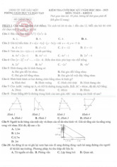 Đề cuối học kỳ 1 Toán 8 năm 2024 – 2025 phòng GD&ĐT Thủ Dầu Một – Bình Dương