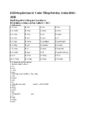 6 Đề thi giữa học kì 1 môn Tiếng Anh lớp 3 năm 2024 - 2025