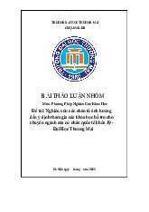 Nghiên cứu các nhân tố ảnh hưởng đến ý định tham gia các khóa học bổ trợ cho chuyên ngành của cử nhân quốc tế khóa 19 - Đại Học Thương Mại | Bài thảo luận Phương pháp nghiên cứu khoa học