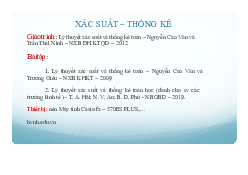 Chương1: Biến cố và xác suất của biến cố | Bài giảng Xác suất thống kế | Học viện ngân hàng