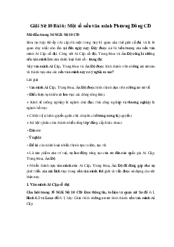 Giải Sử 10 Bài 6: Một số nền văn minh Phương Đông CD