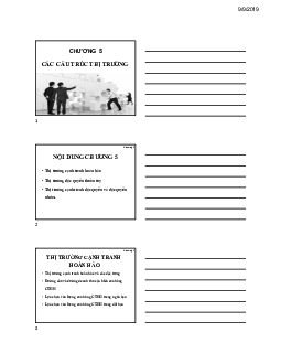 Bài giảng Kinh tế vi mô chương 5 | Trường đại học Thương Mại