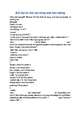 Giải SGK Tin học 12 Cánh diều Bài 12: Dự án nhỏ tạo trang web báo tường