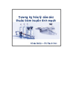 Tư tưởng kỵ hóa lý trong thuốc tiêm truyền tĩnh mạch môn Y khoa | Trường Đại Học Tây Nguyên