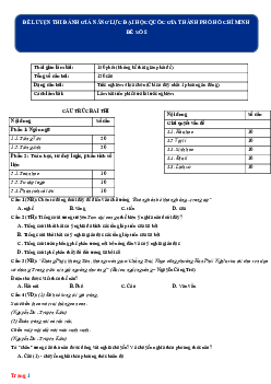 Đề ôn thi ĐGNL 2022 ĐH QG TPHCM - Đề 8 (có đáp án)