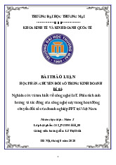 Nghiên cứu và tìm hiểu về công nghệ IoT | Bài thảo luận chuyển đổi số trong kinh doanh