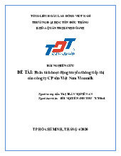 Phân Tích Hoạt Động Truyền Thông Tiếp Thị Của Vinamilk | Nguyên Lý Marketing | Đại học Tôn Đức Thắng