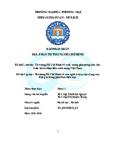 Tư tưởng Hồ Chí Minh về cách mạng giải phóng dân tộc | Bài thảo luận Tư tưởng Hồ Chí Minh