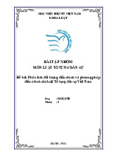 Bài tập nhóm Phân tích đối tượng điều chỉnh và phương pháp điều chỉnh môn Luật tố tụng dân sự | Học viện Phụ nữ Việt Nam