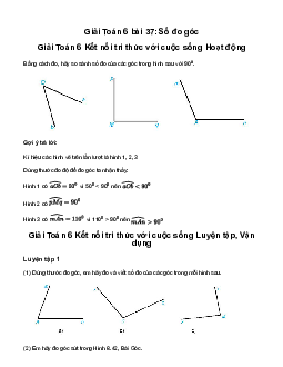 Giải Toán 6 Bài 37: Số đo góc | Kết nối tri thức