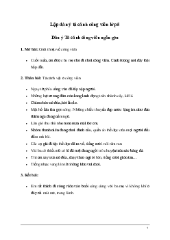 Tập làm văn lớp 5: Dàn ý Tả cảnh công viên (8 mẫu)