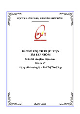 Bản kế hoạch thực hiện bài tập nhóm môn Kỹ năng làm việc nhóm | Học viện Công Nghệ Bưu Chính Viễn Thông