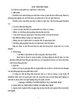 Giáo trình môn lý luận giáo dục