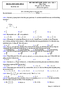 Đề thi thử Toán THPT QG 2019 lần 3 trường THPT Kinh Môn 2 – Hải Dương