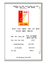 Báo cáo Thực Tập Cơ Bản Mạch Đếm Thuận - Khoa Điện Tử Viễn Thông | Thực tập cơ bản | Trường Đại học Bách khoa Hà Nội