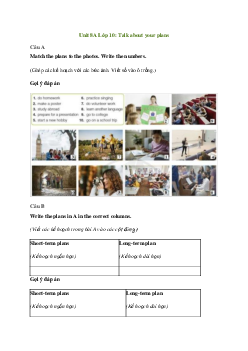 Giiar Tiếng Anh 10 Unit 8A: Talk about your plans | Explore New Worlds