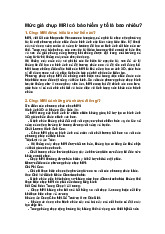 Mức giá chụp MRI có bảo hiểm y tế là bao nhiêu?