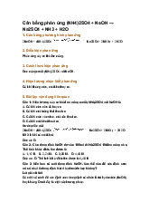 Cân bằng phản ứng (NH4)2SO4 + NaOH → Na2SO4 + NH3 + H2O