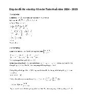 Đề thi tuyển sinh vào 10 môn Toán GD&ĐT Thừa Thiên Huế năm 2024 - 2025