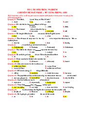 Top 50 câu trắc nghiệm ngữ pháp - Chuyên Anh | Trường Đại học Ngoại ngữ, Đại học Quốc gia Hà Nội