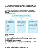 Câu hỏi ôn tập Môi trường và phát triển | Đại học Nội Vụ Hà Nội