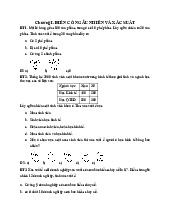 Bài Tập Chương 1 Môn Xác suất thống kê | Trường Đại học Kinh tế, Đại học Huế
