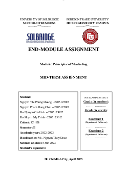 Tiểu luận giữa kỳ Adidas - Biti's | Đại học Ngoại Thương