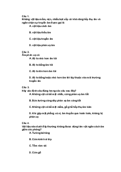 Trắc nghiệm Khoa học tự nhiên 7 Bài 14: Phản xạ âm| Chân trời sáng tạo