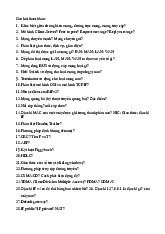 Câu hỏi tham khảo - Mạng và Giao thức - Tài liệu học tập | Môn Mạng máy tính - Đại học Cần Thơ