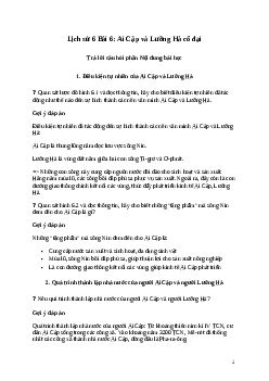 Giải Lịch sử 6 Bài 6: Ai Cập và Lưỡng Hà cổ đại | Cánh diều