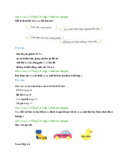 Giải SGK môn Tiếng Việt lớp 2 -  Ôn tập giữa học kì 1 - Ôn tập 4 | Chân trời sáng tạo