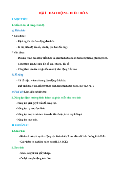 Giáo án vật lý 11 học kỳ 1 Vật lý 12 theo phương pháp mới