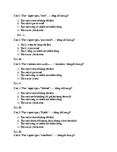 Câu hỏi trắc nghiệm môn Tin học | Trường đại học kinh doanh và công nghệ Hà Nội