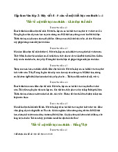 Tập làm văn lớp 2: Hãy viết 4 - 5 câu về một tiết học em thích