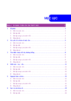 50 dạng toán ôn thi tốt nghiệp THPT năm 2022 môn Toán