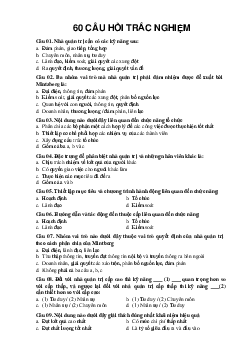 TOP 60 Câu trắc nghiệm Quản trị học căn bản