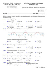 Đề giữa kì 1 Toán 11 năm 2024 – 2025 trường THPT Trần Hưng Đạo – Nam Định