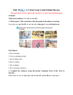 Unit 10 lớp 7 A Closer Look 2 sách Global Success