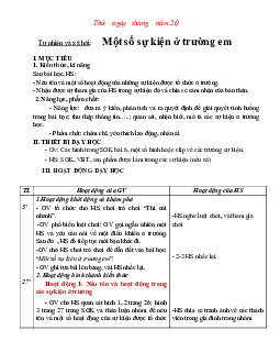 Giáo án Tự nhiên và xã hội 2 sách Chân trời sáng tạo (Cả năm)| Tuần 6