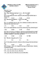 Tóm tắt Đề thi Kiểm tra Môn Toán Rời Rạc | Đại học Cần Thơ