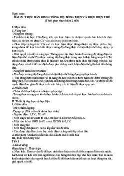 Giáo án Khoa học tự nhiên 8 Bài 25: Thực hành đo cường độ dòng điện và hiệu điện thế | Kết nối tri thức