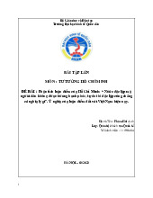 Bài tập lớn môn Tư tưởng Hồ Chí Minh  - trường đại học kinh tế quốc dân.