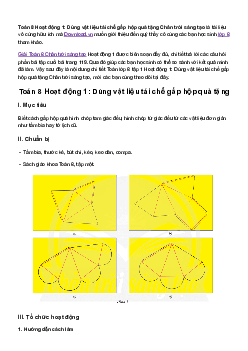 Toán 8 Hoạt động 1: Dùng vật liệu tái chế gấp hộp quà tặng - Chân trời sáng tạo