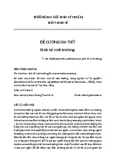 Đề cương chi tiết môn Kinh tế môi trường | Đại học Kinh tế Thành phố Hồ Chí Minh