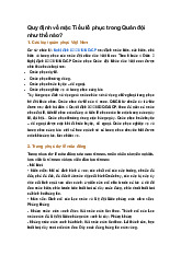 Quy định về mặc Tiểu lễ phục trong Quân đội như thế nào?