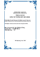 Phân tích Tư tưởng của Hồ Chí Minh về đạo đức? | Bài thảo luận tư tưởng Hồ Chí Minh